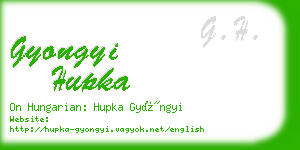 gyongyi hupka business card